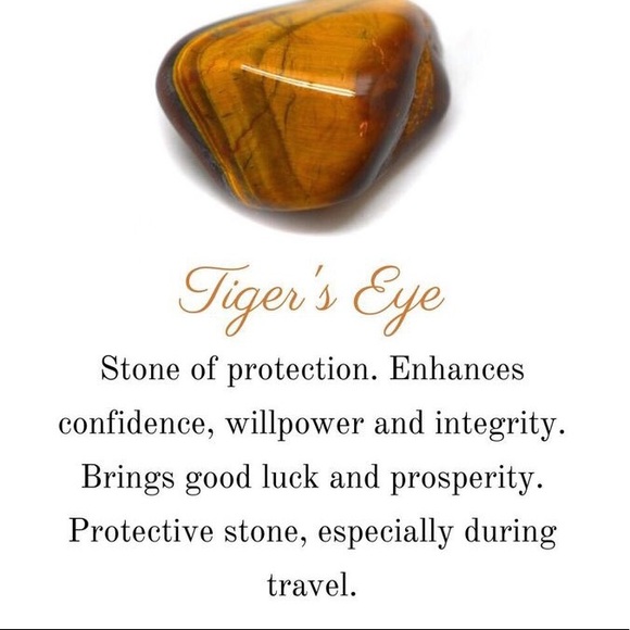 Tiger’s Eye Point Antique Metal Pendant Necklace - Picture 5 of 5